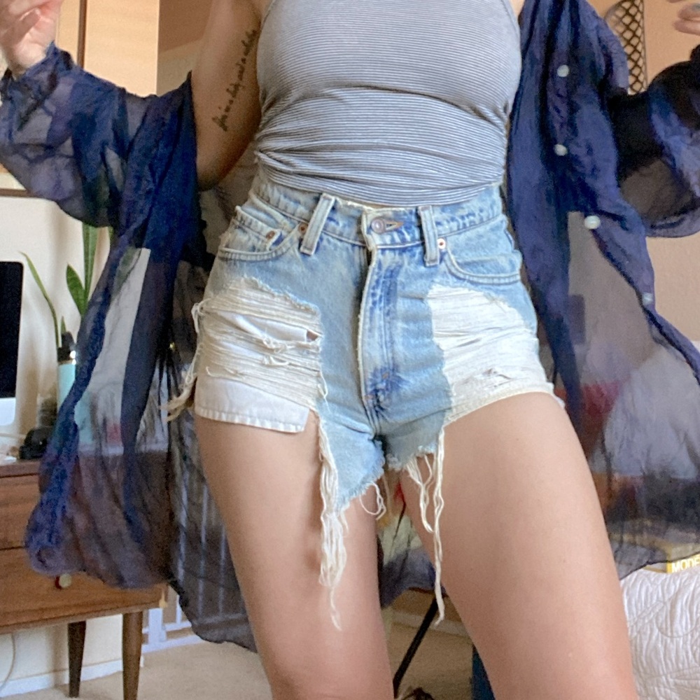 Vintage Levi’s distressed cheeky shorts